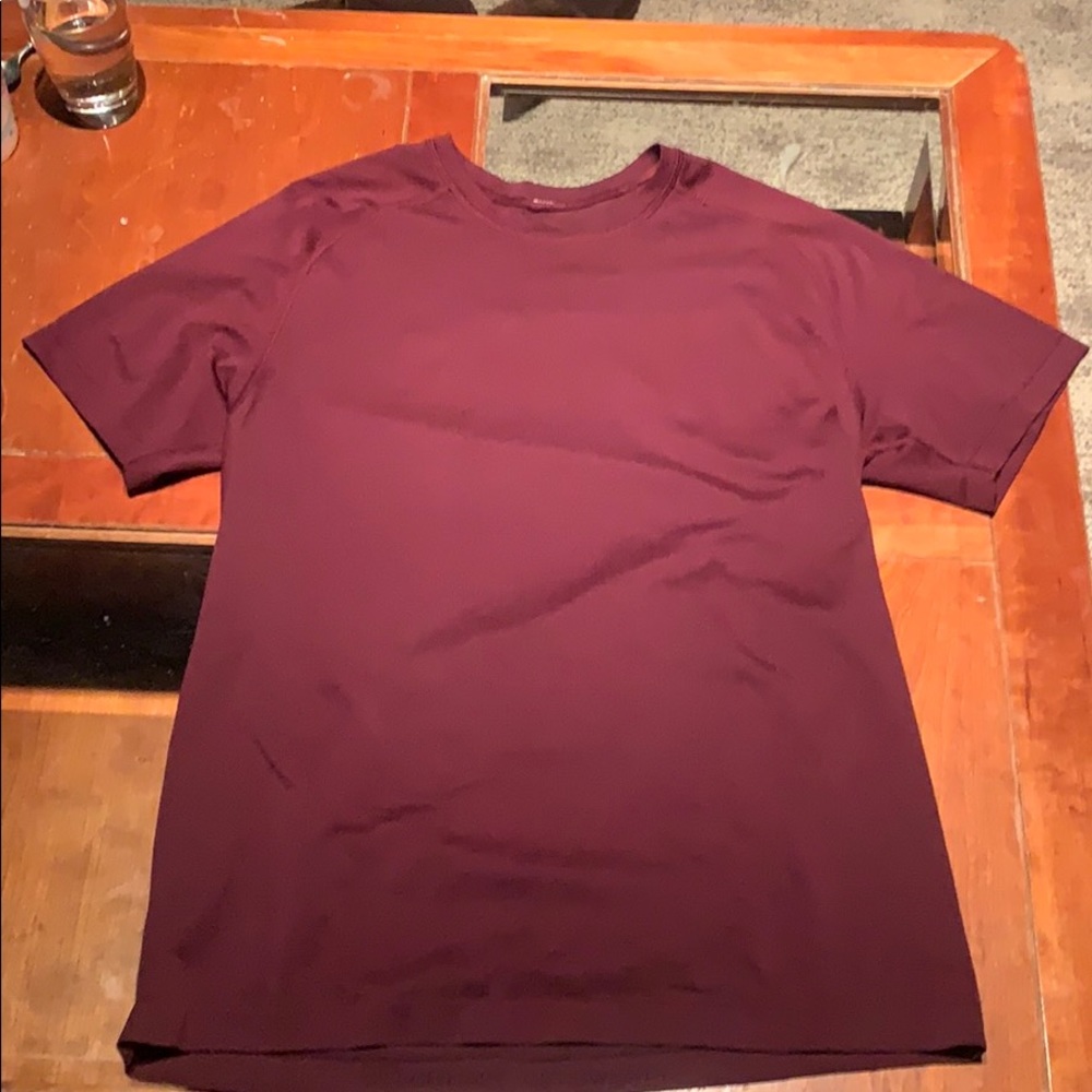 Burgundy lulu lemon t-shirt